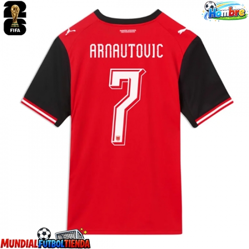 Camiseta Austria Marko Arnautovic #7 Primera Equipación Replica Mundial 2026 mangas cortas